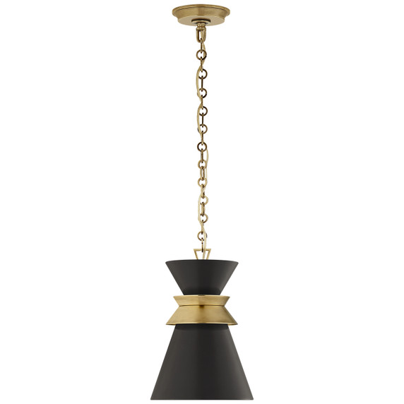 Mini Pendants Glass Down by Visual Comfort Signature ( 268 | CHC 5240AB-BLK Alborg ) 