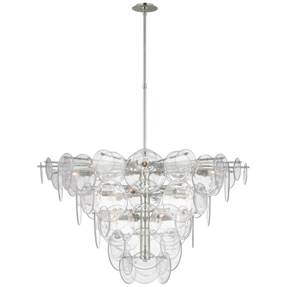 Large Chandeliers Glass Shade by Visual Comfort Signature ( 268 | ARN 5454PN-CSG Loire ) 