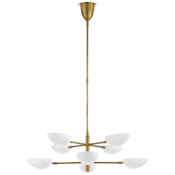 Large Chandeliers Metal Shade by Visual Comfort Signature ( 268 | ARN 5501HAB-WHT Graphic ) 