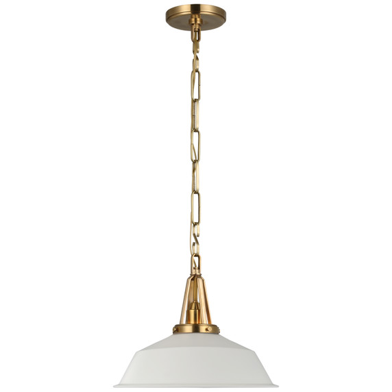 Pendants Glass Down by Visual Comfort Signature ( 268 | CHC 5461AB-WHT Layton ) 