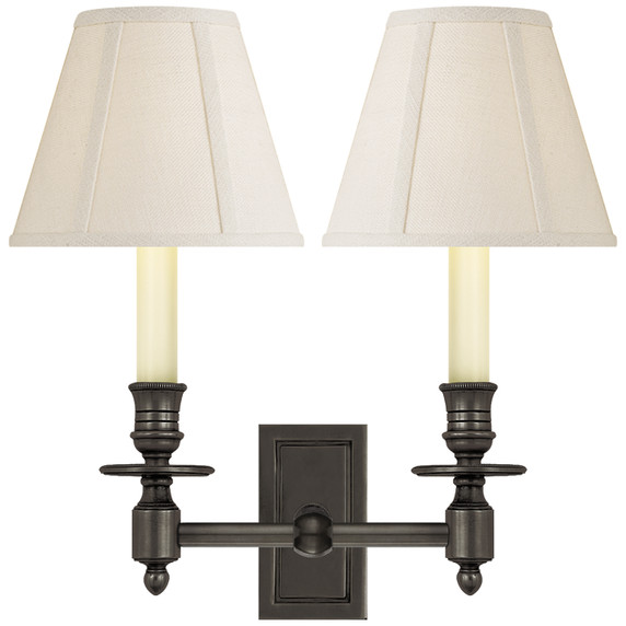 Sconces Double Candle by Visual Comfort Signature ( 268 | S 2212BZ-L French Library ) 