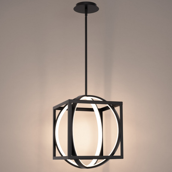 Pendants Open Frame by W.A.C. Lighting ( 34 | PD-57327-BK Geometrix ) 