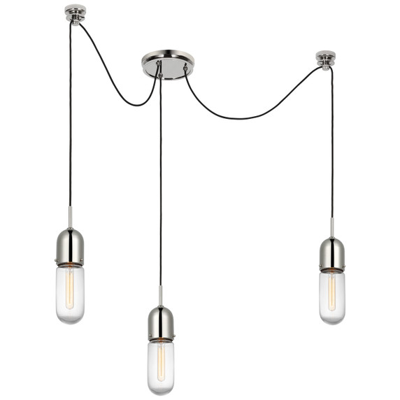 Mini Pendants 3 Light Cluster by Visual Comfort Signature ( 268 | TOB 5645PN-CG-3 Junio ) 