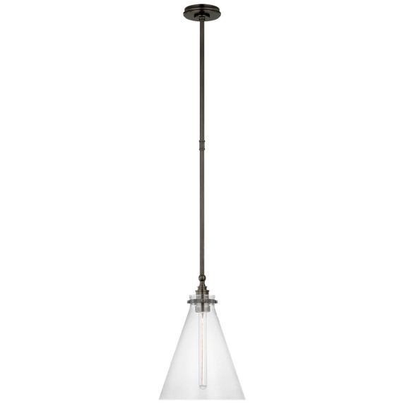 Pendants Glass Down by Visual Comfort Signature ( 268 | CHC 5530BZ-CG Parkington ) 