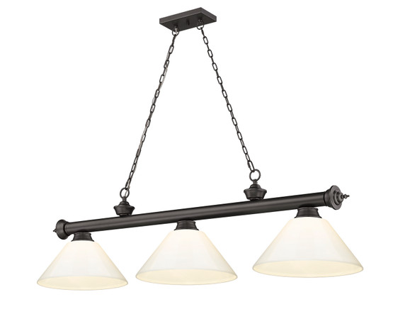 Linear/Island 3 Light Bar by Z-Lite ( 224 | 2306-3BRZ-PWH Cordon ) 