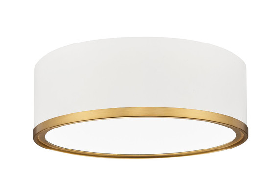 Flush Mounts Metal Shade by Z-Lite ( 224 | 1018F12-MW-MGLD-LED Bradley ) 