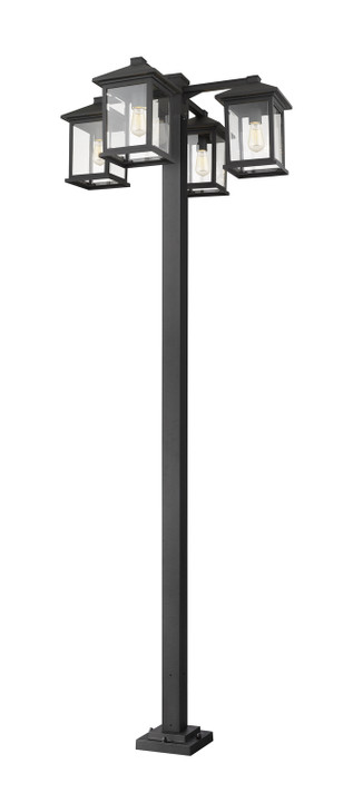 Exterior Post/Pier Head by Z-Lite ( 224 | 531-4-536P-BK Portland ) 