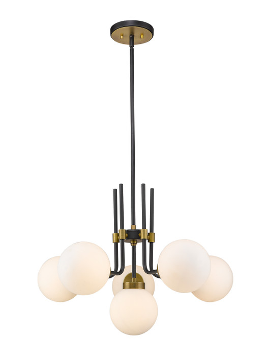 Mid. Chandeliers Glass Down by Z-Lite ( 224 | 477-6MB-OBR Parsons ) 