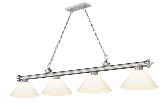 Linear/Island 4 Light + by Z-Lite ( 224 | 2306-4BN-PWH Cordon ) 