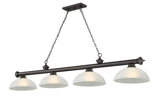 Linear/Island 4 Light + by Z-Lite ( 224 | 2306-4BRZ-DWL14 Cordon ) 