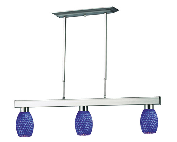 Linear/Island 3 Light Bar by Z-Lite ( 224 | 152BN-131BLUE Players ) 