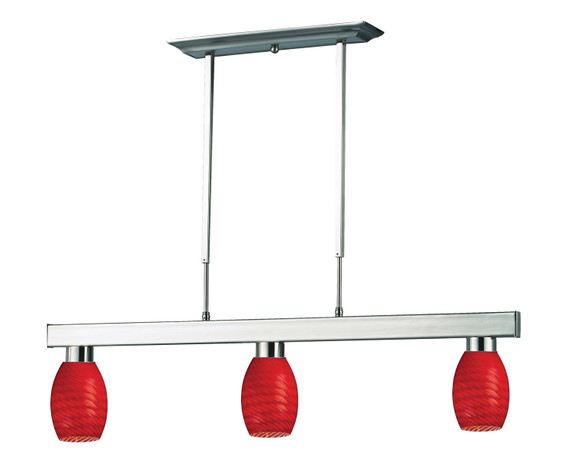Linear/Island 3 Light Bar by Z-Lite ( 224 | 152BN-131RED Players ) 