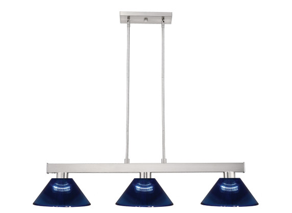 Linear/Island 3 Light Bar by Z-Lite ( 224 | 152BN-ARDB Cobalt ) 