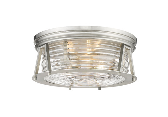 Flush Mounts Bowl Style by Z-Lite ( 224 | 491F3-BN Cape Harbor ) 