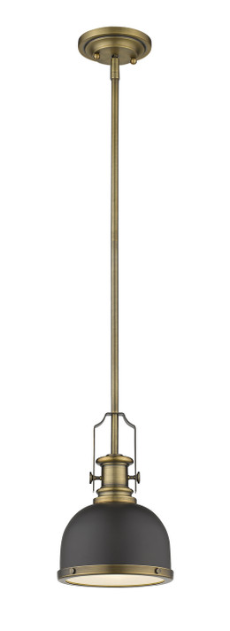 Mini Pendants Metal Shade by Z-Lite ( 224 | 725MP-BRZ+HBR Melange ) 