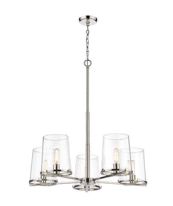 Mid. Chandeliers Glass Up by Z-Lite ( 224 | 3032-5PN Callista ) 