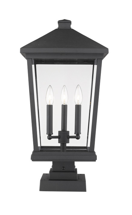 Exterior Post/Pier Head by Z-Lite ( 224 | 568PHXLS-SQPM-BK Beacon ) 