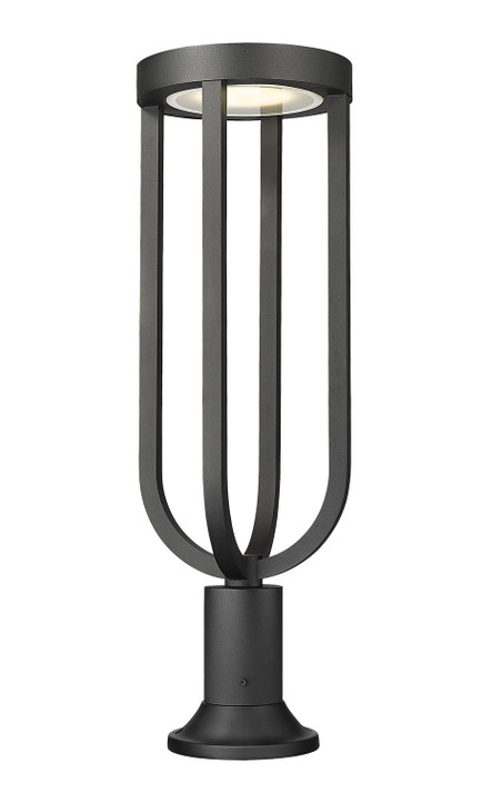 Exterior Post/Pier Head by Z-Lite ( 224 | 5005PHB-553PM-BK-LED Leland ) 