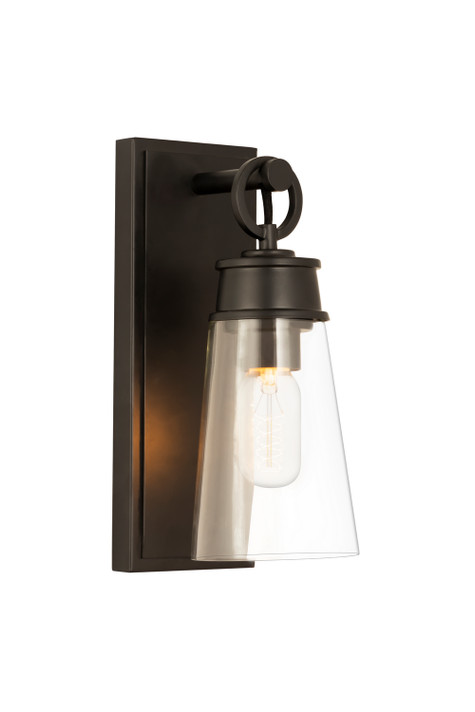 Sconces Single Glass by Z-Lite ( 224 | 2300-1SS-MB Wentworth ) 