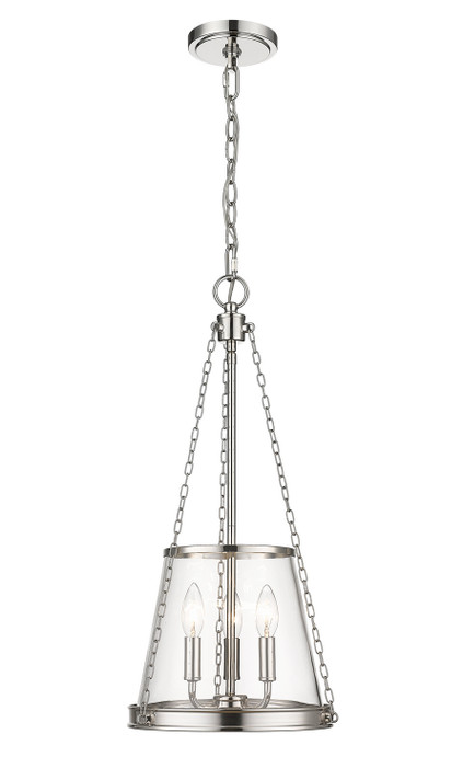 Foyer/Hall Lanterns Glass w/Frame by Z-Lite ( 224 | 341P12-PN Prescott ) 