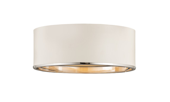 Flush Mounts Drum Shade by Z-Lite ( 224 | 2303F3-MW-CH Arlo ) 