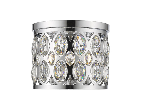Flush Mounts Drum Shade by Z-Lite ( 224 | 6010F12CH Dealey ) 