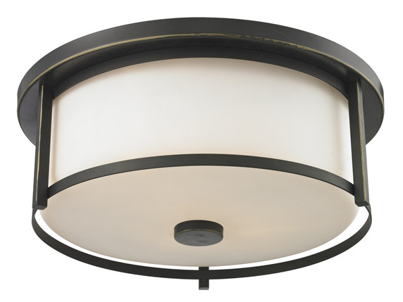 Flush Mounts Drum Shade by Z-Lite ( 224 | 413F16 Savannah ) 