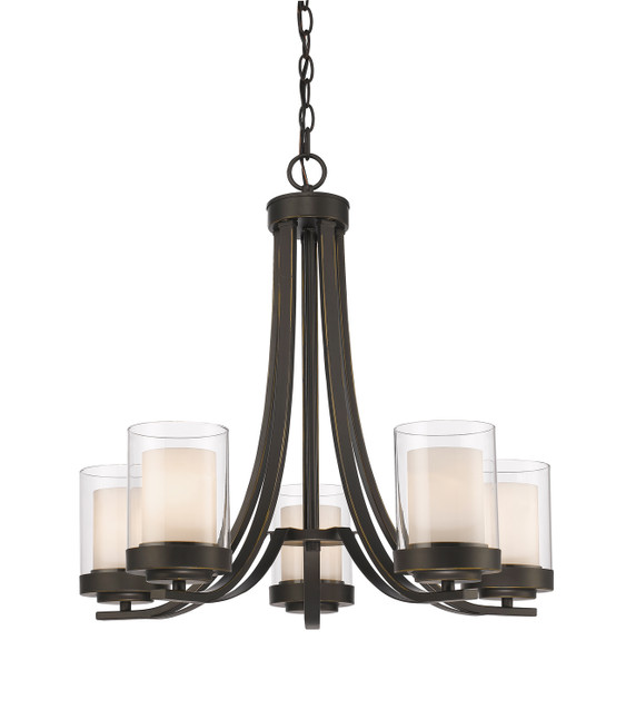Mid. Chandeliers Glass Up by Z-Lite ( 224 | 426-5-OB Willow ) 