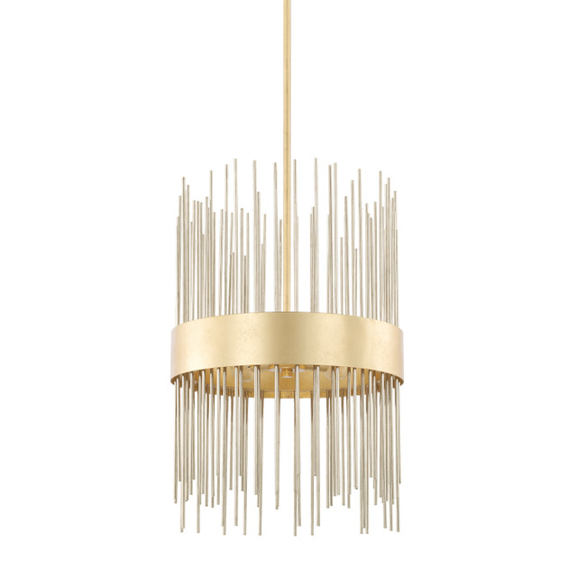 Capital Lighting | 325441FI | Lena Collection | Gold, Champ, Gld Leaf | Four Light Pendant