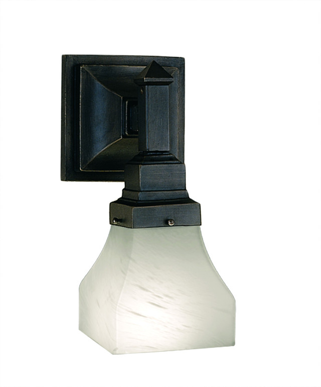 Meyda Tiffany | 27620 | Bungalow Collection | Bronze / Dark | One Light Wall Sconce