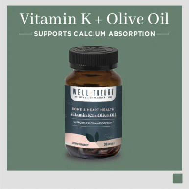 Vitamin K2 + Olive Oil Softgels: Bone & Heart Health + Blood Flow Support