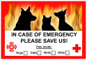 Emergency Save Pet Window Cling