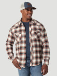 Wrangler Men's Long Sleeve  Retro Flannel Shirt - Brown