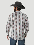 Wrangler Men's Checotah Western Long Sleeve Shirt - White