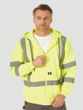 Wrangler Men's Riggs  Hi Visibility Hoodie - Safety Green