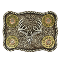 Nocona Men's Shotgun Shell Deer Skull Motif Buckle
