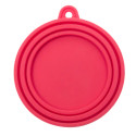 Messy Mutts Silicone Universal Pet Food Can Cover - Red