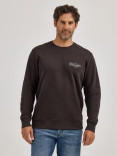 Wrangler Men's Graphic Long Sleeve Pullover - Espresso Wrangler Men's Graphic Long Sleeve Pullover - Espresso