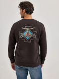 Wrangler Men's Graphic Long Sleeve Pullover - Espresso Wrangler Men's Graphic Long Sleeve Pullover - Espresso