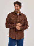  Wrangler Men's Retro Premium Western Snap Corduroy Shirt - Brown Corduroy