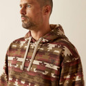 Ariat Men's Color Block Hoodie - Oatmeal Southwest
