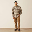 Ariat Men's Rebar Flannel DuraStretch Work Shirt - Silver Lining