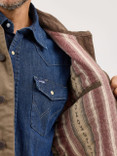 Wrangler Western Lined Canvas Barn Coat - Morel