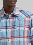 Wrangler Retro Premium Long Sleeve Snap Shirt - Modern Fit - Blue Multi