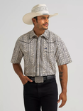 Wrangler Vintage Inspired Short Sleeve Shirt - Classic Fit - Black/White
