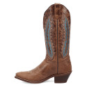 Laredo Women's Sundra Snip Toe Leather Boot - Tobacco