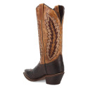 Laredo Women's Sundra Snip Toe Leather Boot - Chocolate