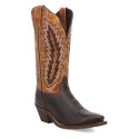 Laredo Women's Sundra Snip Toe Leather Boot - Chocolate