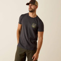 Ariat Men's Stripe Patriotic Badge T-Shirt - Charcoal Heather