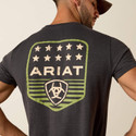 Ariat Men's Stripe Patriotic Badge T-Shirt - Charcoal Heather